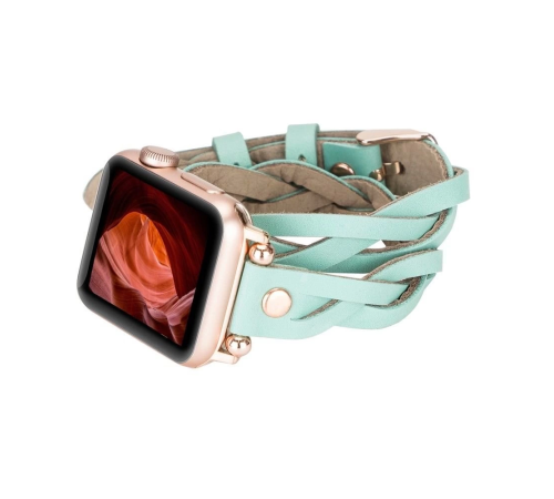 Apple Watch Uyumlu Deri Kordon 38-40-41mm DT RT BRN7 Apple Watch Uyumlu Deri Kordon 38-40-41mm DT RT BRN7