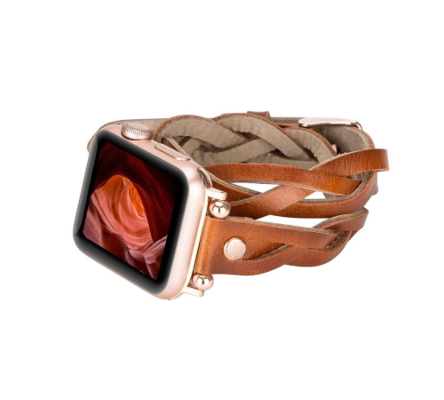 Apple Watch Uyumlu Deri Kordon 38-40-41mm DT RT RST2EF Apple Watch Uyumlu Deri Kordon 38-40-41mm DT RT RST2EF