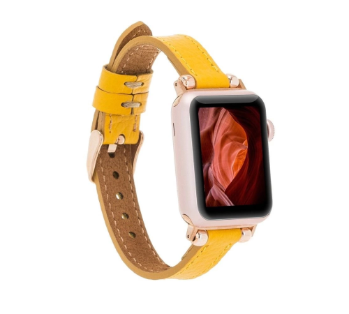 Apple Watch Uyumlu Deri Kordon 38-40-41mm Ferro FL12 Apple Watch Uyumlu Deri Kordon 38-40-41mm Ferro FL12