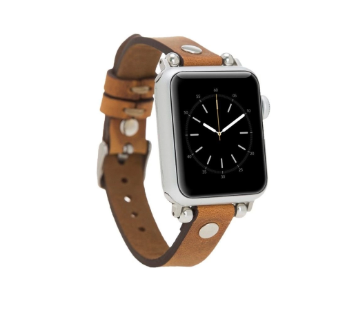 Apple Watch Uyumlu Deri Kordon 38-40-41mm Ferro ST G19 Apple Watch Uyumlu Deri Kordon 38-40-41mm Ferro ST G19