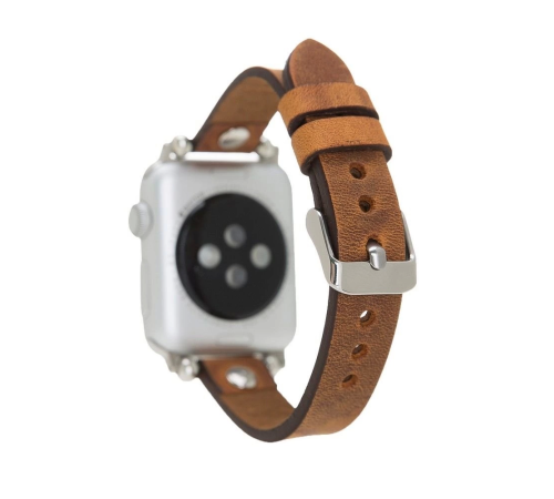 Apple Watch Uyumlu Deri Kordon 38-40-41mm Ferro ST G19 Apple Watch Uyumlu Deri Kordon 38-40-41mm Ferro ST G19