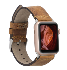 Apple Watch Uyumlu Deri Kordon 38-40-41mm G19-BA7 Taba