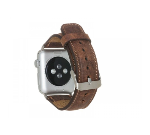 Apple Watch Uyumlu Deri Kordon 38-40-41mm G2 Kahverengi Apple Watch Uyumlu Deri Kordon 38-40-41mm G2 Kahverengi