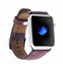 Apple Watch Uyumlu Deri Kordon 38-40-41mm G7 Mor