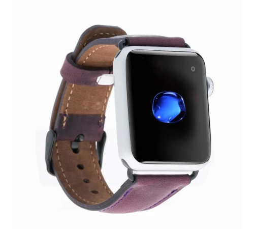 Apple Watch Uyumlu Deri Kordon 38-40-41mm G7 Mor Apple Watch Uyumlu Deri Kordon 38-40-41mm G7 Mor