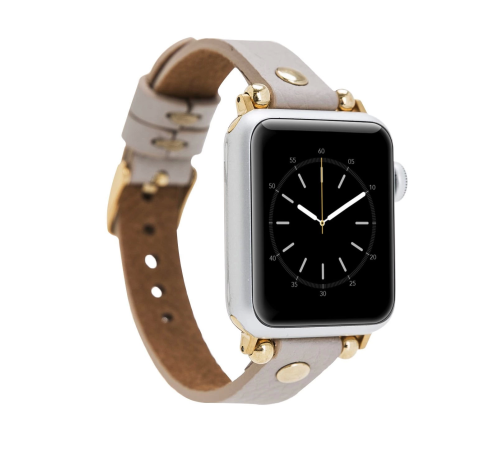 Apple Watch Uyumlu Deri Kordon 38-40-41mm GT ERC3 Bej Apple Watch Uyumlu Deri Kordon 38-40-41mm GT ERC3 Bej