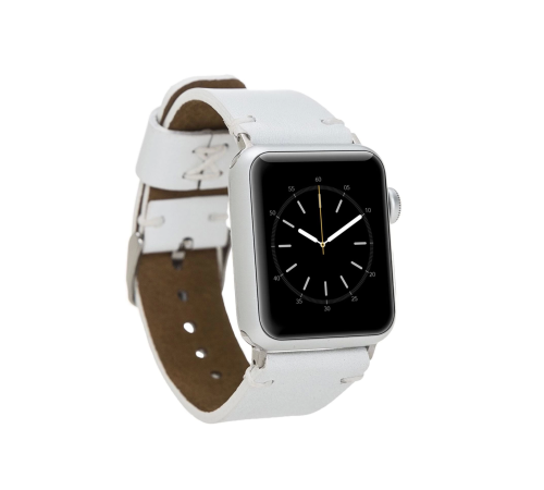 Apple Watch Uyumlu Deri Kordon 38-40-41mm Orfe F3 Beyaz Apple Watch Uyumlu Deri Kordon 38-40-41mm Orfe F3 Beyaz