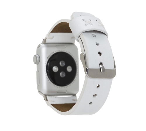 Apple Watch Uyumlu Deri Kordon 38-40-41mm Orfe F3 Beyaz Apple Watch Uyumlu Deri Kordon 38-40-41mm Orfe F3 Beyaz