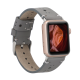 Apple Watch Uyumlu Deri Kordon 38-40-41mm RST9-BA8 Gri