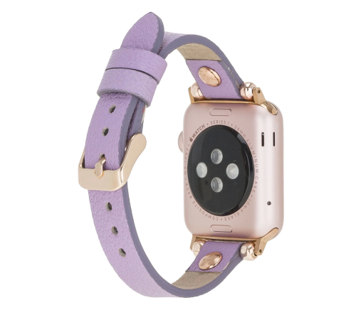 Apple Watch Uyumlu Deri Kordon 38-40-41mm RT CP22 Lila