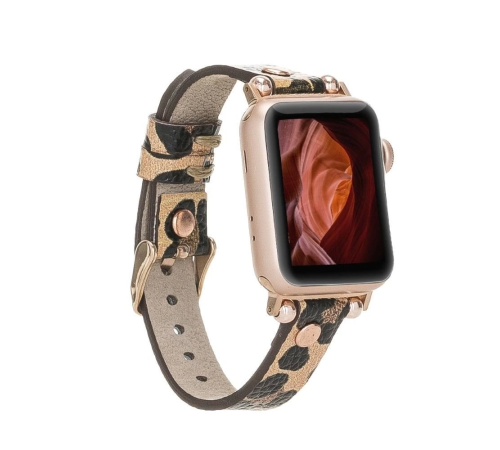 Apple Watch Uyumlu Deri Kordon 38-40-41mm RT LEO2N Apple Watch Uyumlu Deri Kordon 38-40-41mm RT LEO2N