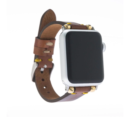 Apple Watch Uyumlu Deri Kordon 38-40-41mm Slim SRÇ RST2E Apple Watch Uyumlu Deri Kordon 38-40-41mm Slim SRÇ RST2E