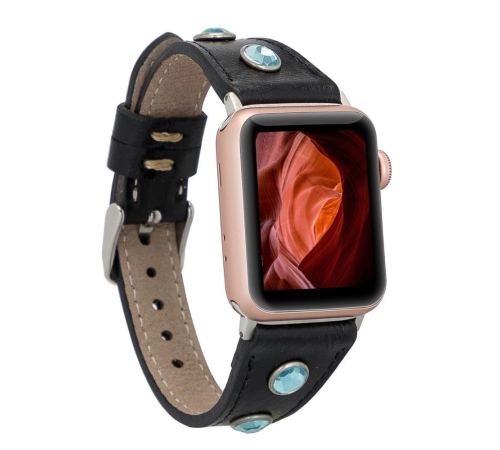 Apple Watch Uyumlu Deri Kordon 38-40-41mm Slim TR RST1 Apple Watch Uyumlu Deri Kordon 38-40-41mm Slim TR RST1