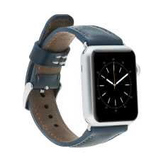 Apple Watch Uyumlu Deri Kordon 38-40-41mm SNB Lacivert