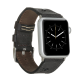 Apple Watch Uyumlu Deri Kordon 42-44-45mm BT Siyah