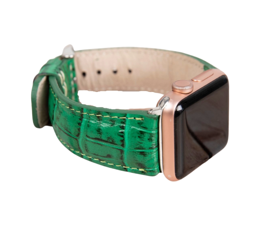 Apple Watch Uyumlu Deri Kordon 42-44-45mm Croco YK04 Apple Watch Uyumlu Deri Kordon 42-44-45mm Croco YK04