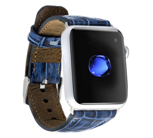 Apple Watch Uyumlu Deri Kordon 42-44-45mm Croco YK07 Apple Watch Uyumlu Deri Kordon 42-44-45mm Croco YK07