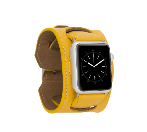 Apple Watch Uyumlu Deri Kordon 42-44-45mm Cuff FL12 Apple Watch Uyumlu Deri Kordon 42-44-45mm Cuff FL12
