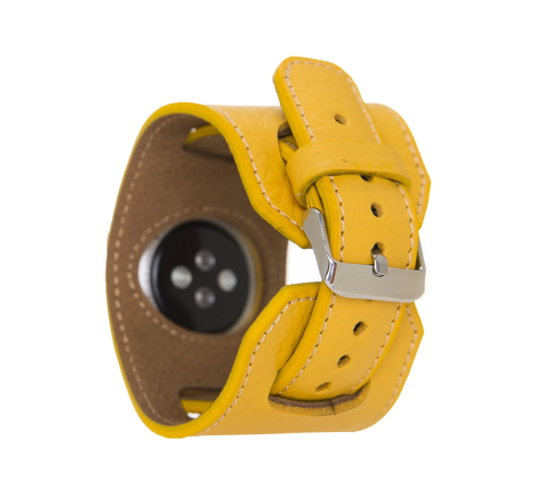 Apple Watch Uyumlu Deri Kordon 42-44-45mm Cuff FL12 Apple Watch Uyumlu Deri Kordon 42-44-45mm Cuff FL12