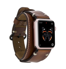 Apple Watch Uyumlu Deri Kordon 42-44-45mm Cuff PUCF RST2