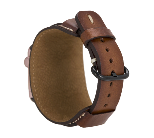 Apple Watch Uyumlu Deri Kordon 42-44-45mm Cuff PUCF RST2 Apple Watch Uyumlu Deri Kordon 42-44-45mm Cuff PUCF RST2