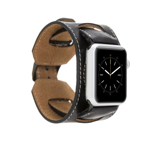 Apple Watch Uyumlu Deri Kordon 42-44-45mm Cuff RST1 Apple Watch Uyumlu Deri Kordon 42-44-45mm Cuff RST1