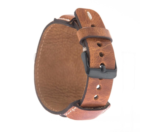 Apple Watch Uyumlu Deri Kordon 42-44-45mm Cuff V18 Apple Watch Uyumlu Deri Kordon 42-44-45mm Cuff V18