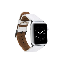 Apple Watch Uyumlu Deri Kordon 42-44-45mm F3 Beyaz