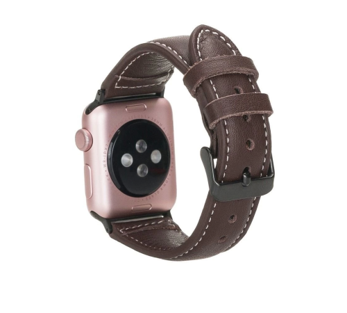 Apple Watch Uyumlu Deri Kordon 42-44-45mm NM1-AS3 Kahve Apple Watch Uyumlu Deri Kordon 42-44-45mm NM1-AS3 Kahve
