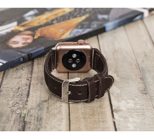 Apple Watch Uyumlu Deri Kordon 42-44-45mm NM4-AS3 Kahve Apple Watch Uyumlu Deri Kordon 42-44-45mm NM4-AS3 Kahve