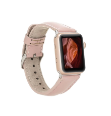 Apple Watch Uyumlu Deri Kordon 42-44-45mm NU2 Pembe