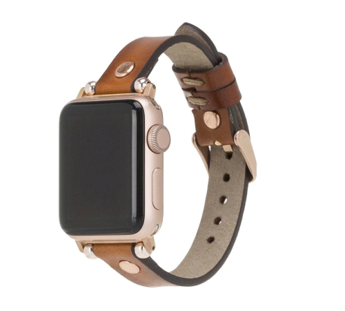Apple Watch Uyumlu Deri Kordon 42-44-45mm RG RST2EF Apple Watch Uyumlu Deri Kordon 42-44-45mm RG RST2EF