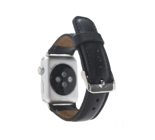 Apple Watch Uyumlu Deri Kordon 42-44-45mm RST1 Siyah Apple Watch Uyumlu Deri Kordon 42-44-45mm RST1 Siyah