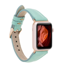 Apple Watch Uyumlu Deri Kordon 42-44-45mm Slim BRN7