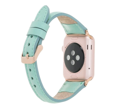 Apple Watch Uyumlu Deri Kordon 42-44-45mm Slim BRN7 Apple Watch Uyumlu Deri Kordon 42-44-45mm Slim BRN7