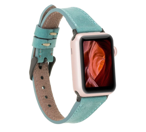 Apple Watch Uyumlu Deri Kordon 42-44-45mm Slim CZ12 Apple Watch Uyumlu Deri Kordon 42-44-45mm Slim CZ12