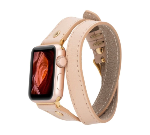 Apple Watch Uyumlu Deri Kordon 42-44-45mm Slim DT GT NU1 Apple Watch Uyumlu Deri Kordon 42-44-45mm Slim DT GT NU1