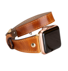 Apple Watch Uyumlu Deri Kordon 42-44-45mm Slim DT GT V18