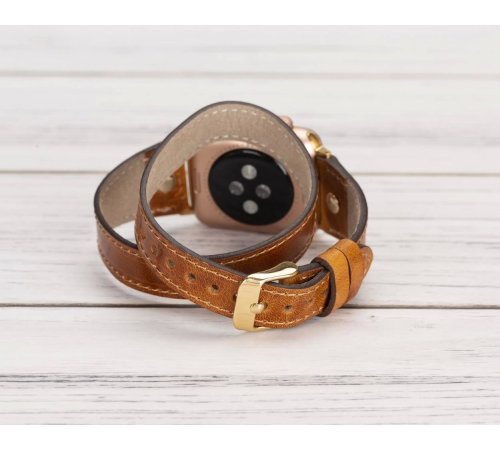 Apple Watch Uyumlu Deri Kordon 42-44-45mm Slim DT GT V18 Apple Watch Uyumlu Deri Kordon 42-44-45mm Slim DT GT V18