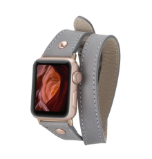 Apple Watch Uyumlu Deri Kordon 42-44-45mm Slim DT RGRST9