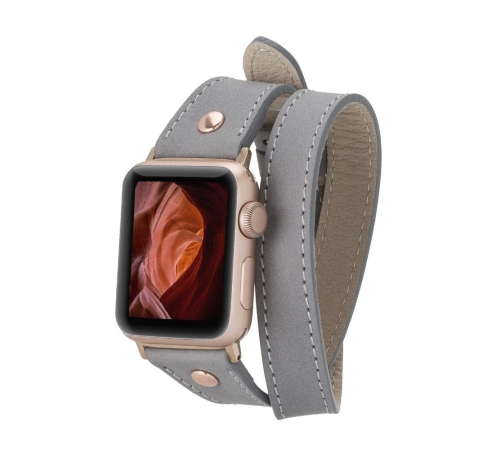 Apple Watch Uyumlu Deri Kordon 42-44-45mm Slim DT RGRST9 Apple Watch Uyumlu Deri Kordon 42-44-45mm Slim DT RGRST9