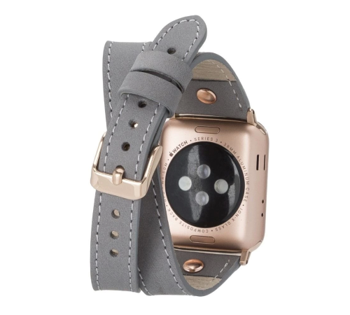 Apple Watch Uyumlu Deri Kordon 42-44-45mm Slim DT RGRST9 Apple Watch Uyumlu Deri Kordon 42-44-45mm Slim DT RGRST9