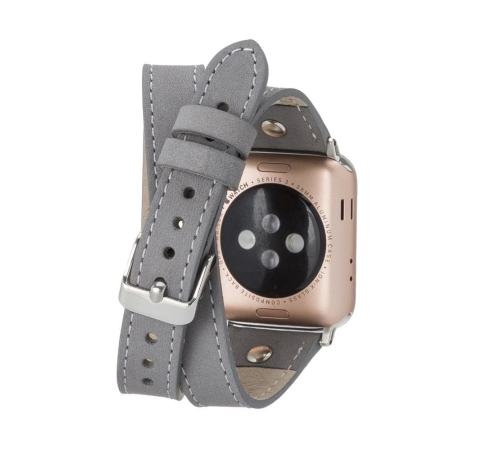 Apple Watch Uyumlu Deri Kordon 42-44-45mm Slim DT STRST9 Apple Watch Uyumlu Deri Kordon 42-44-45mm Slim DT STRST9