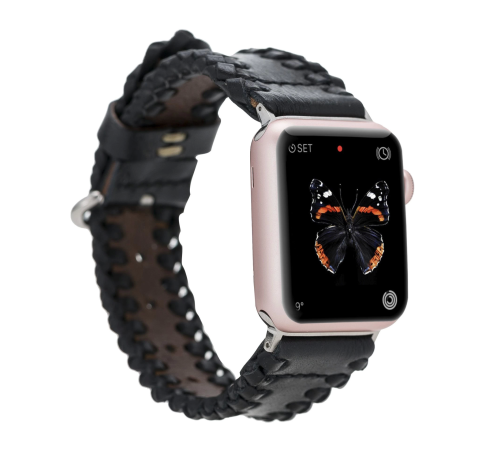 Apple Watch Uyumlu Deri Kordon 42-44-45mm SM43 RST1 Apple Watch Uyumlu Deri Kordon 42-44-45mm SM43 RST1