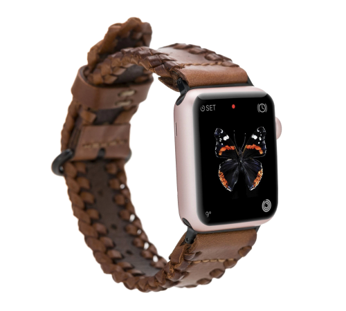 Apple Watch Uyumlu Deri Kordon 42-44-45mm SM58 RST2EF Apple Watch Uyumlu Deri Kordon 42-44-45mm SM58 RST2EF