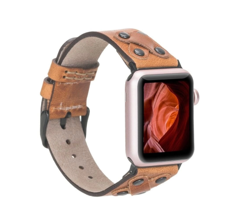Apple Watch Uyumlu Deri Kordon Cross 42-44-45mm BT V18 Apple Watch Uyumlu Deri Kordon Cross 42-44-45mm BT V18