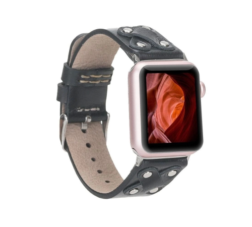 Apple Watch Uyumlu Deri Kordon Cross 42-44-45mm ST RST1 Apple Watch Uyumlu Deri Kordon Cross 42-44-45mm ST RST1