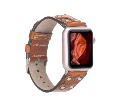 Apple Watch Uyumlu Deri Kordon Cross 42-44-45mm ST RST2E Apple Watch Uyumlu Deri Kordon Cross 42-44-45mm ST RST2E