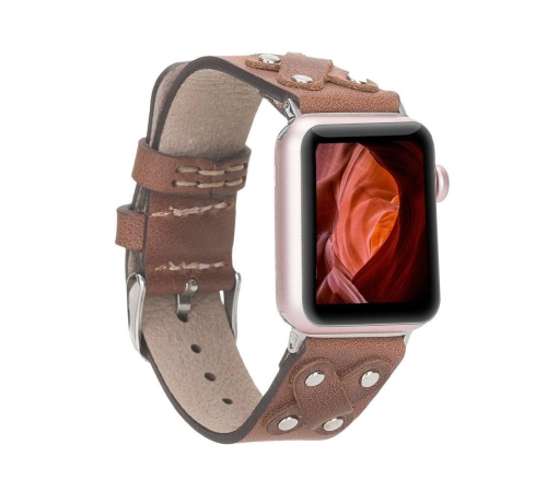 Apple Watch Uyumlu Deri Kordon Cross 42-44-45mm ST TN02 Apple Watch Uyumlu Deri Kordon Cross 42-44-45mm ST TN02