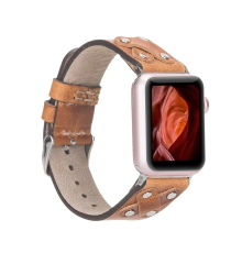 Apple Watch Uyumlu Deri Kordon Cross 42-44-45mm ST V18